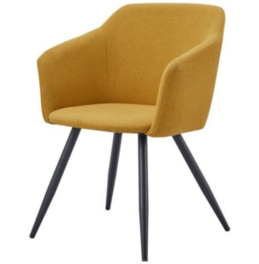 Мягкий стул с подлокотниками желтый ESF