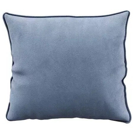 Подушка декоративная квадратная велюровая 45 см синяя Max
