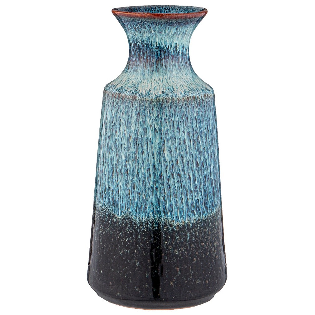Ваза декоративная керамическая 23 см синяя, черная ARM-146-1884