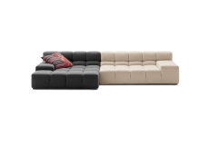 Диван Tufty-Time Sofa угловой модульный крем с шоколадом