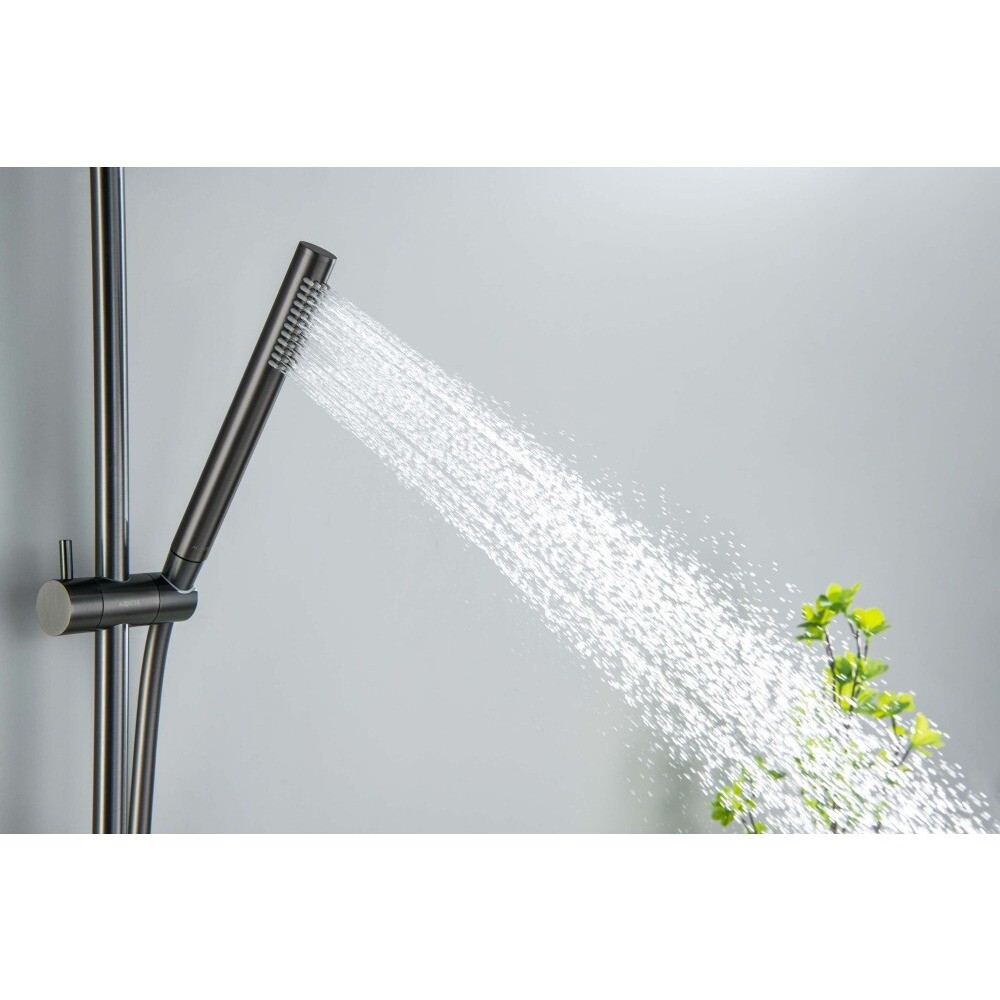 Душевая стойка с ручной лейкой черный хром Aquatek "Европа" AQ2012BGM - изображение 9