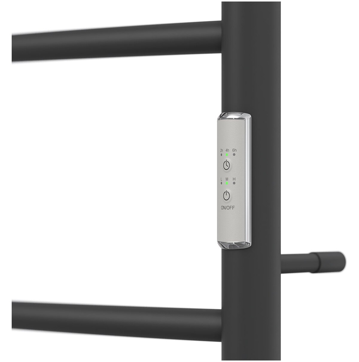 Полотенцесушитель электрический 40х60 см с диммером справа черный Point "Афина" PN04846PB П3 - изображение 4