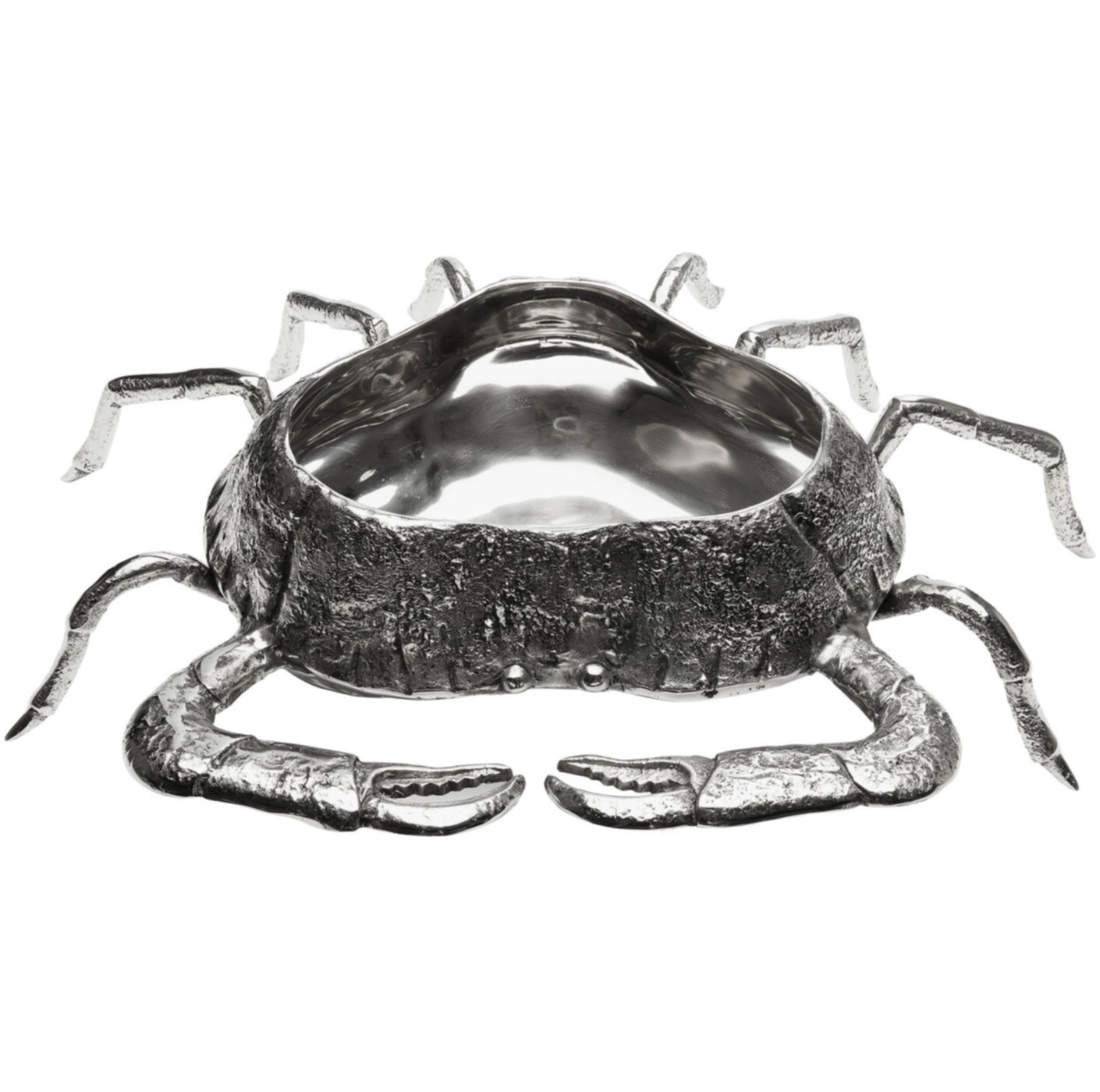 Чаша декоративная металлическая серебряная Crab &quot;Краб&quot;
