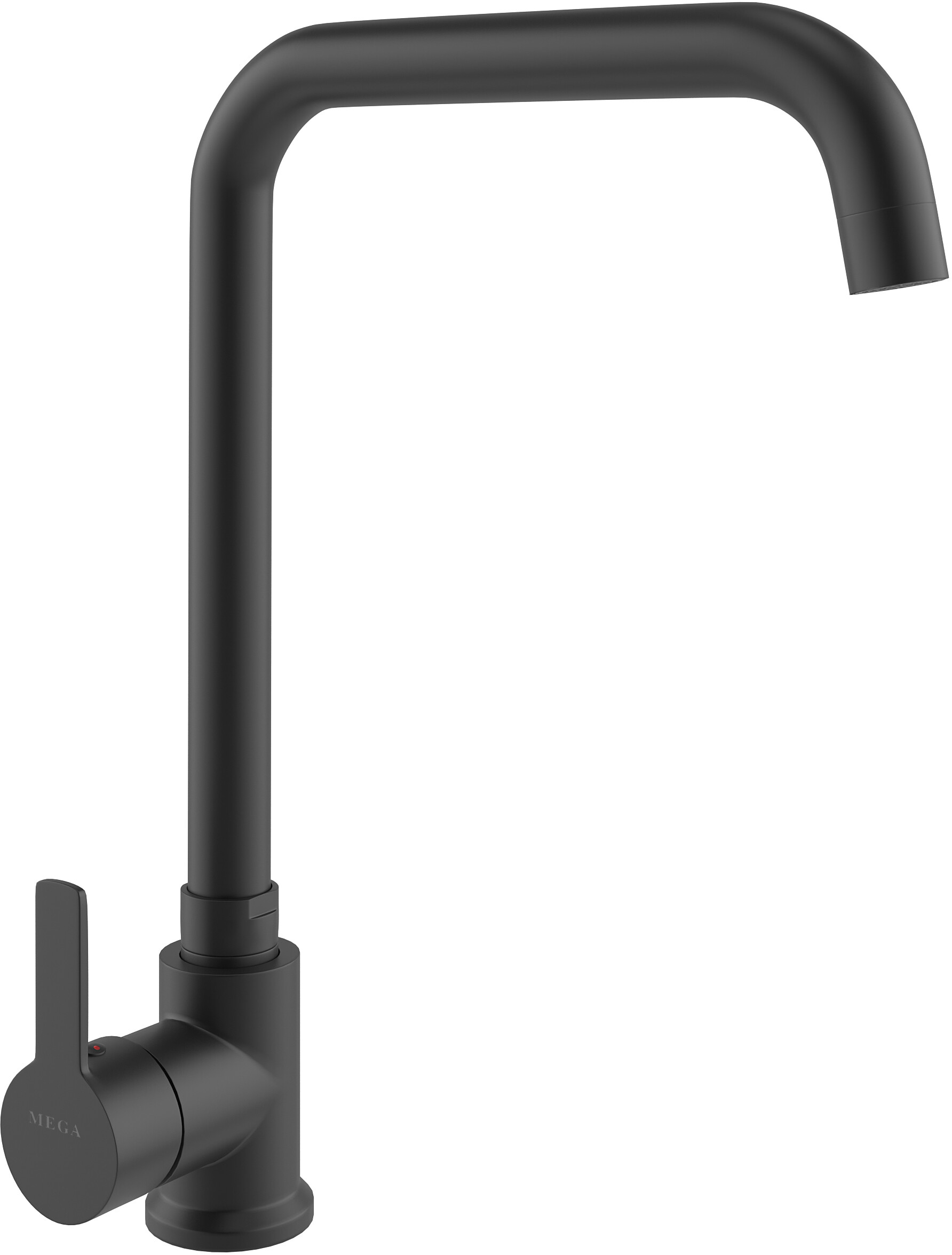 Смеситель для кухни черный Mega Ege MG-PL10-B