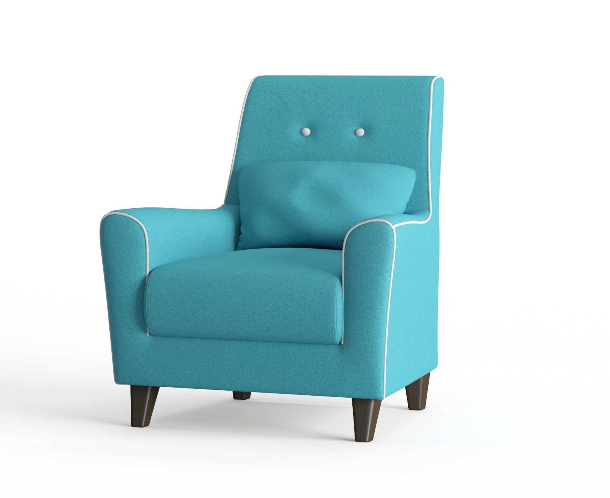 Кресло с мягкими подлокотниками на ножках zara azur голубое &quot;Френсис&quot;