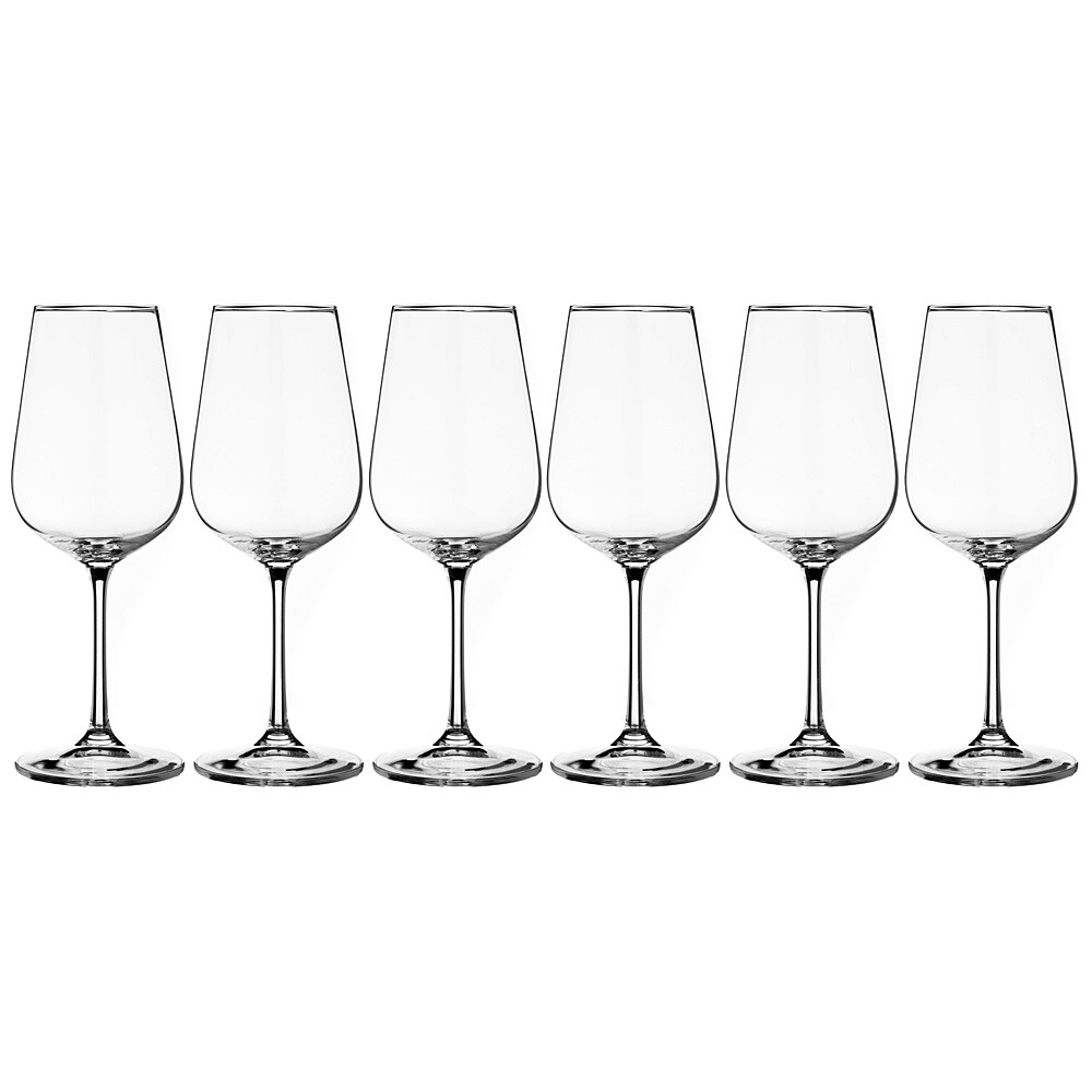 Набор бокалов для вина 6 шт. стеклянные прозрачные 360 мл Dora-Strix
