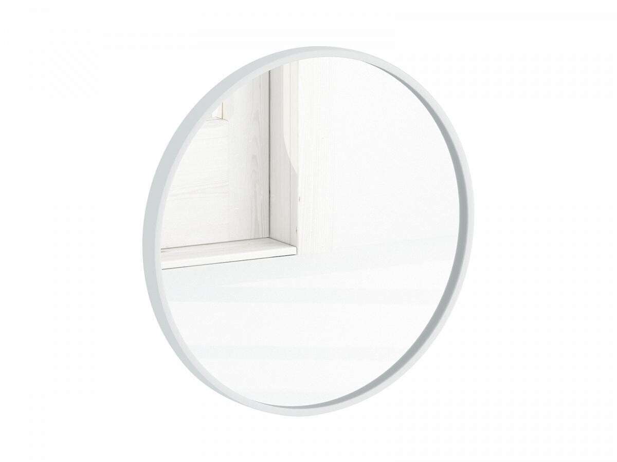 Зеркало настенное круглое белое Focus 500