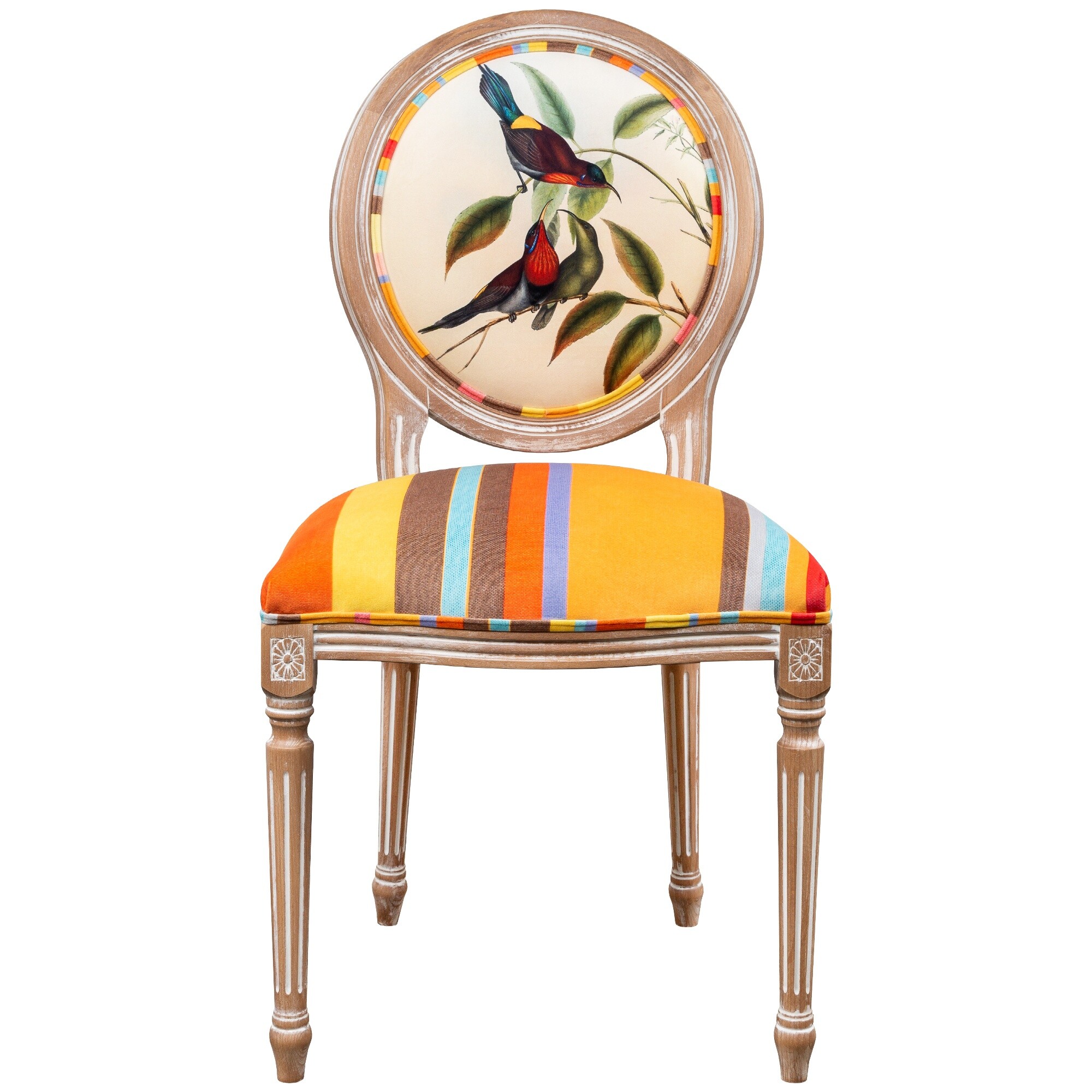 Деревянный стул с мягким сиденьем оранжевый &quot;Птицы Солнца 6&quot; 23062706