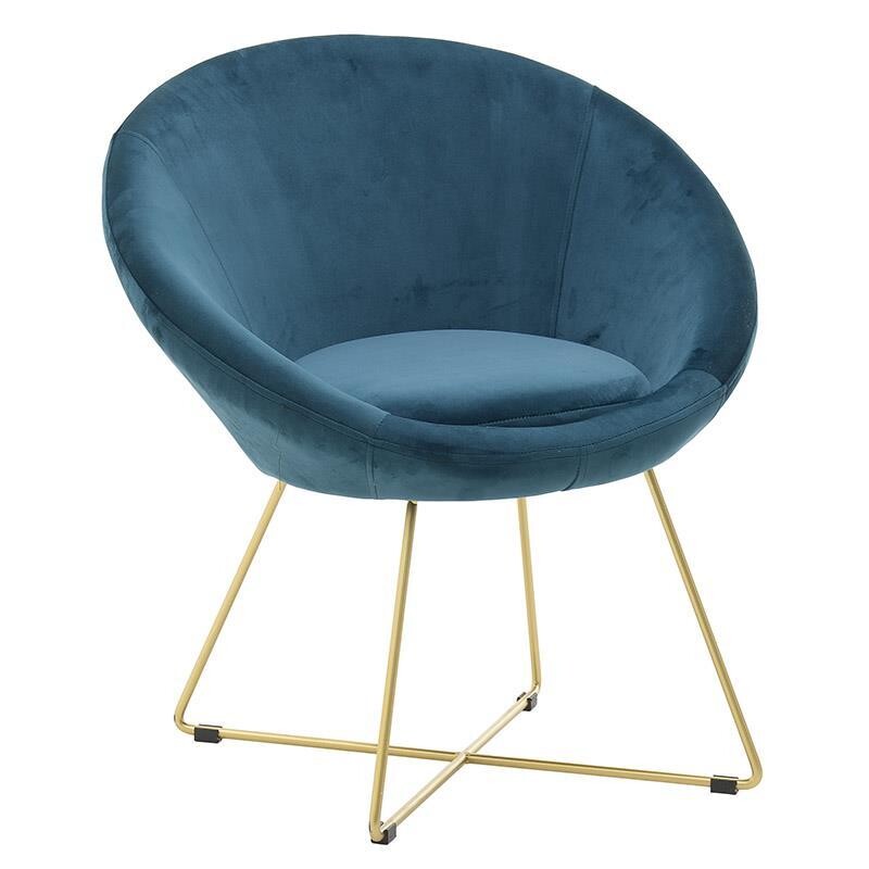 Кресло мягкое круглое синее Circle