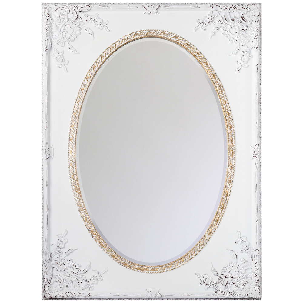 Зеркало настенное белое матовое «Орели вайт»