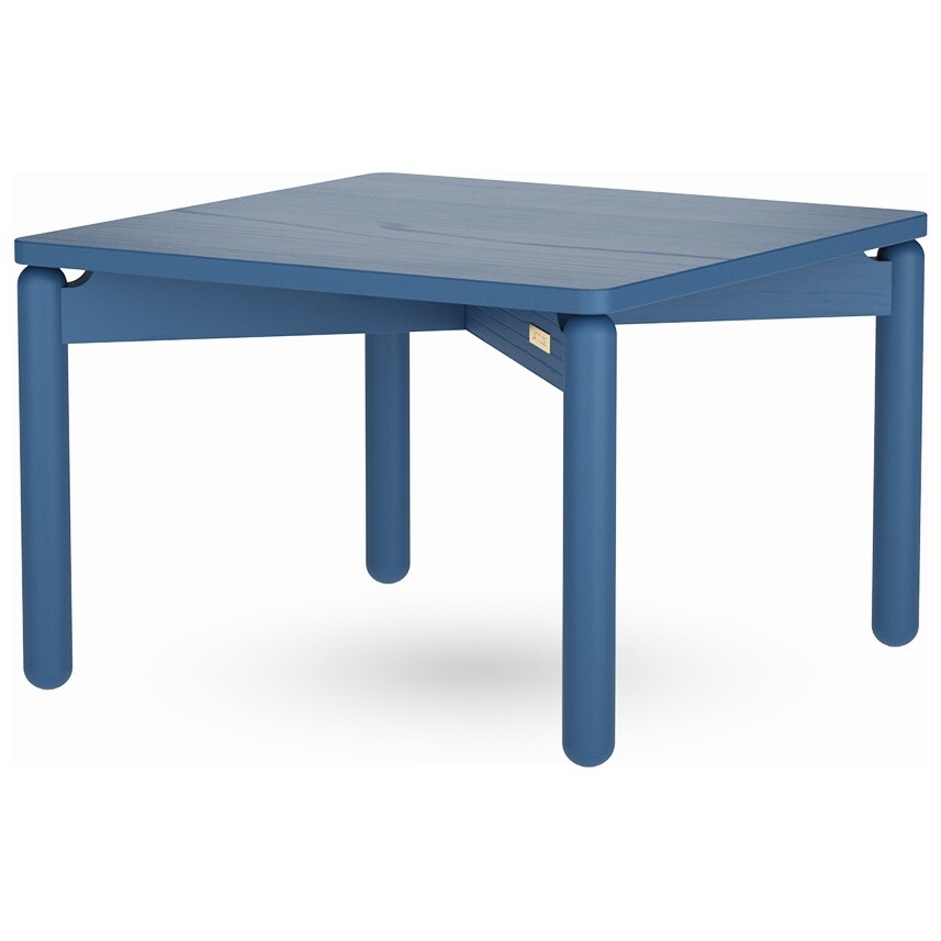 Журнальный столик деревянный квадратный 60 см синий Saga