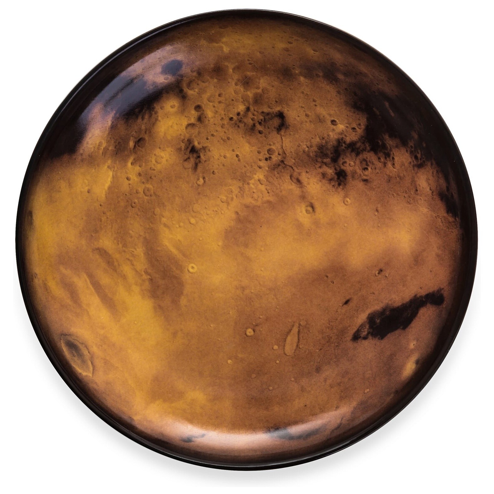 Тарелка фарфоровая круглая 26 см оранжевая Venus