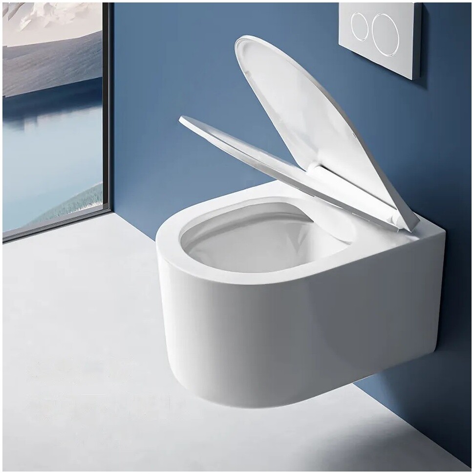 Унитаз подвесной безободковый белый матовый Cerutti SPA Tanaro Aria MW CT9236 - изображение 6