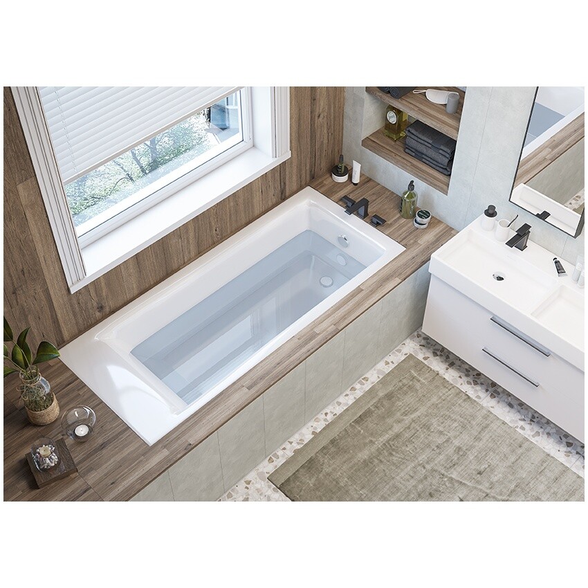 Ванна из искусственного мрамора прямоугольная 75х170 см белая Creto Venezia 1-1117 - изображение 6