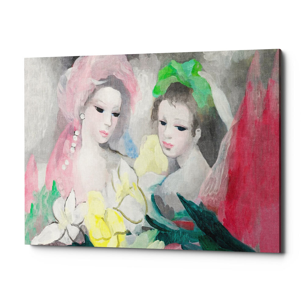 Картина на холсте 50х75 см &quot;Две девушки с цветами&quot;