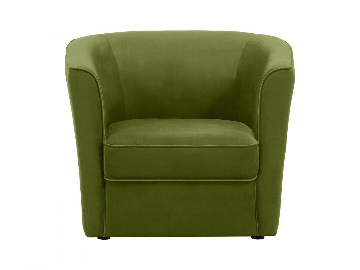 Кресло с мягкими подлокотниками зеленое California