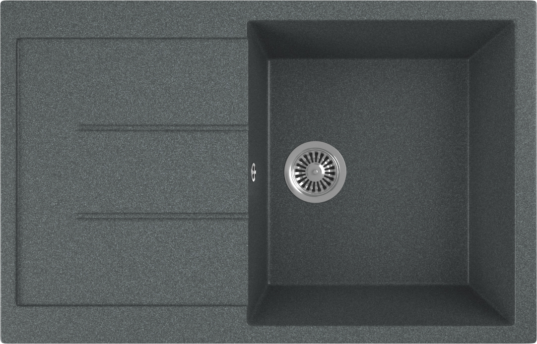 Мойка кухонная Domaci антрацит "Бьелла" со смесителем "Равенна" D99-120st, DMC-25-343 - изображение 4