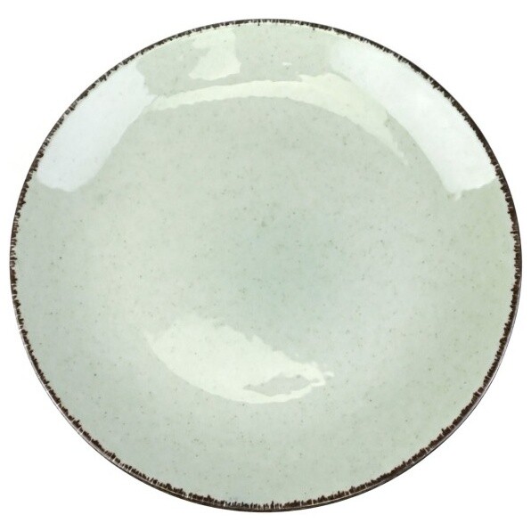 Тарелка фарфоровая плоская 30 см мятная Pearl