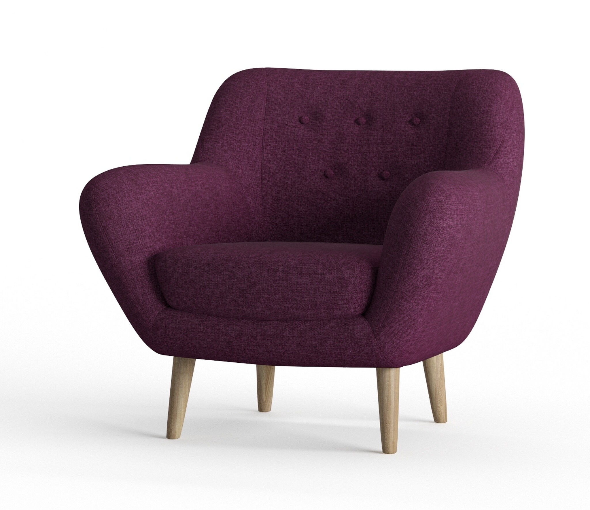 Кресло с мягкими подлокотниками на ножках dream фиолетовое &quot;Элефант&quot;