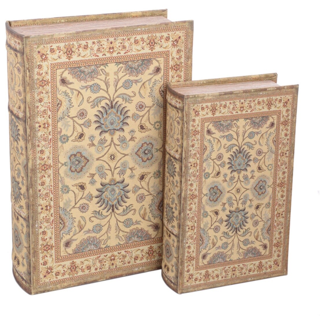 Шкатулки-книги деревянные 2 шт бежевые 110773