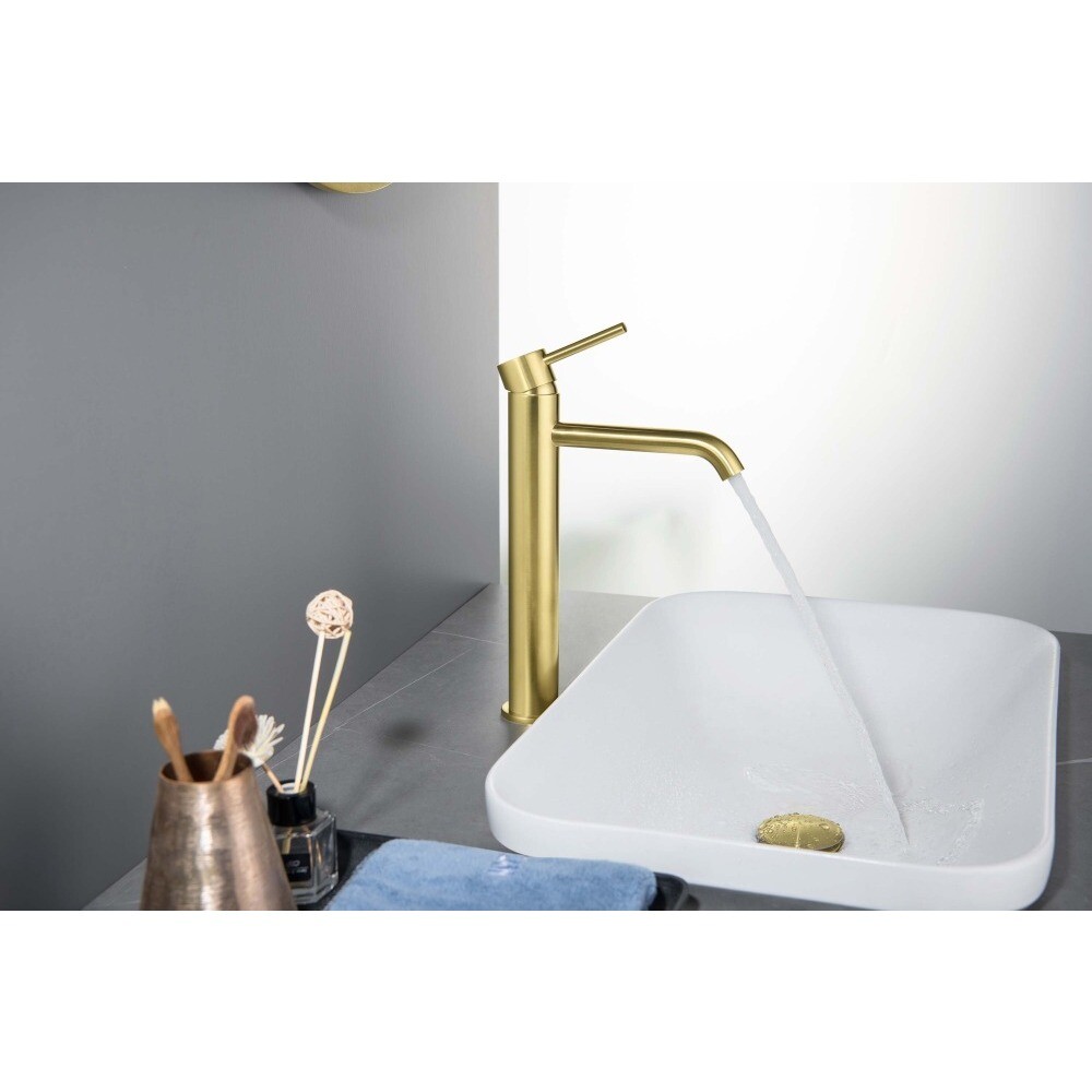 Смеситель для раковины однорычажный золотой Aquatek "Европа" AQ1304BG - изображение 4