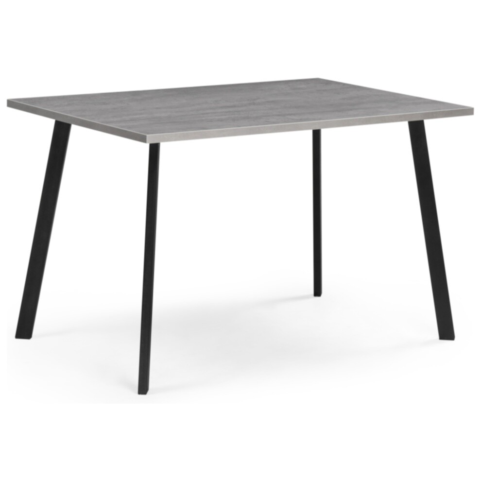 Обеденный стол деревянный бетон, черный матовый &quot;Тринити Лофт&quot;