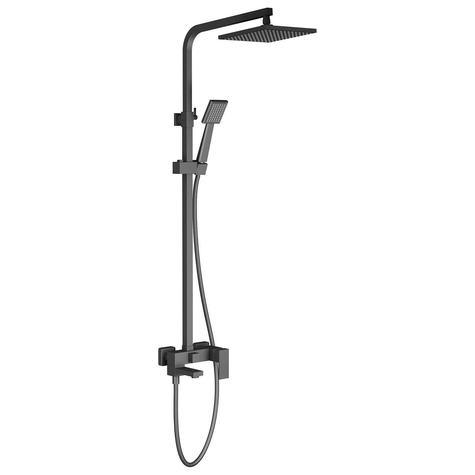 Душевой комплект с тропическим душем черный Timo Selene SX-2013-03