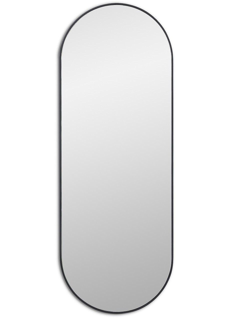 Зеркало настенное овальное черное матовое Kapsel XL Smal