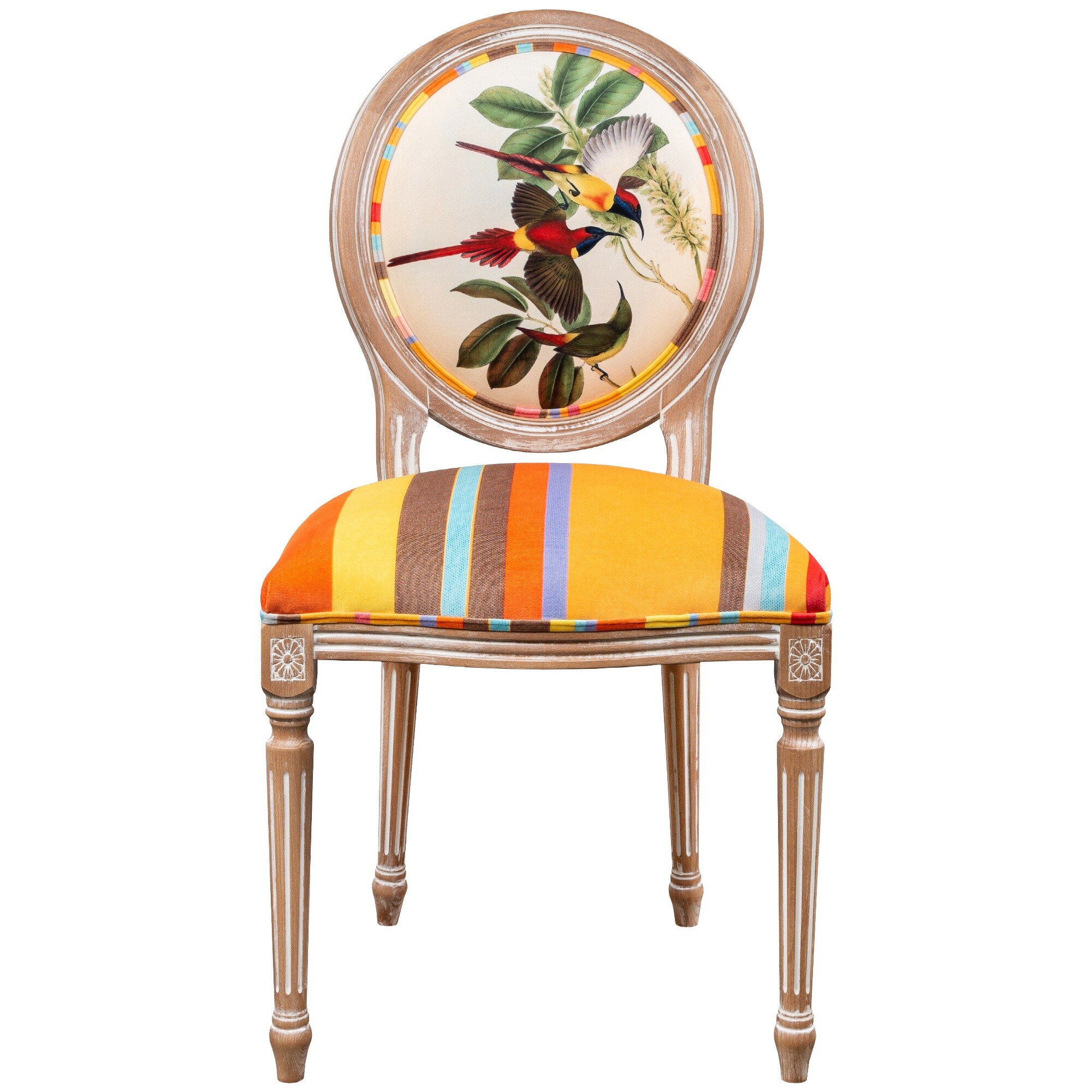 Деревянный стул с мягким сиденьем оранжевый &quot;Птицы Солнца 2&quot; 23062702
