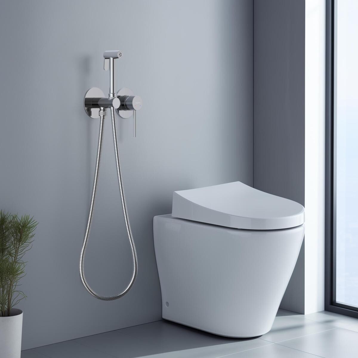 Гигиенический душ встраиваемый со смесителем хром Aquatek "Европа" AQ1319CR - изображение 4