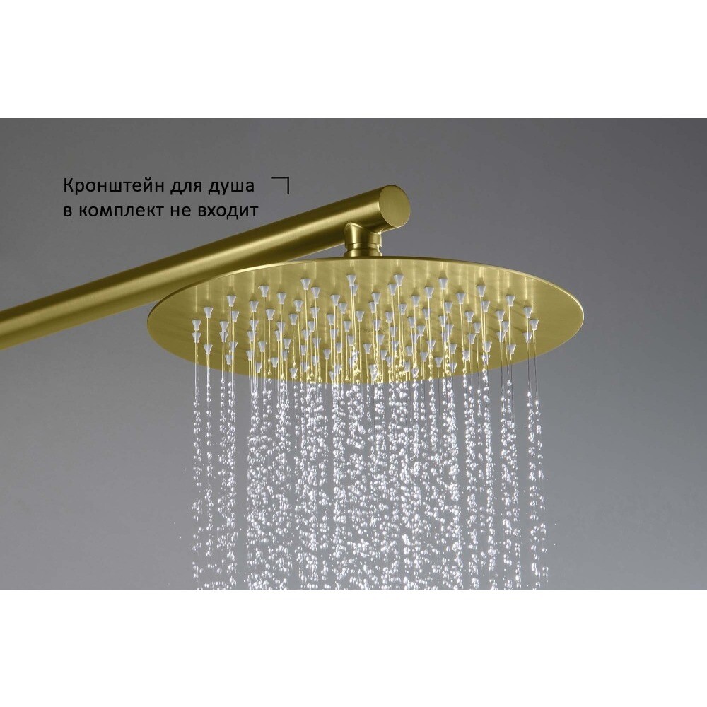 Лейка для верхнего душа круглая 25 см золотая Aquatek AQ2073BG - изображение 6