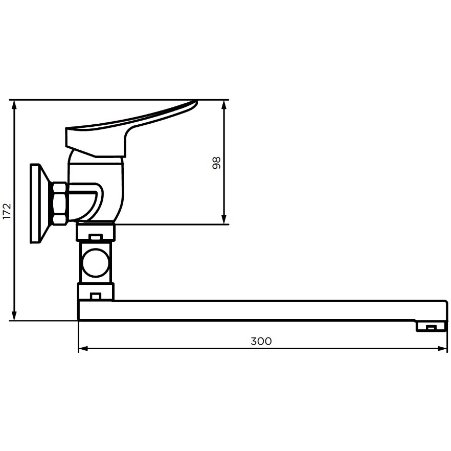 Смеситель универсальный с душевым гарнитуром хром Diwo "Новгород" DW-NOV-95-000 - изображение 9