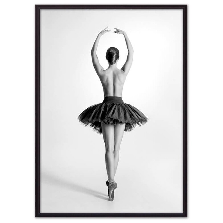 Постер в алюминиевом багете 40х60 см &quot;Балерина спиной&quot;