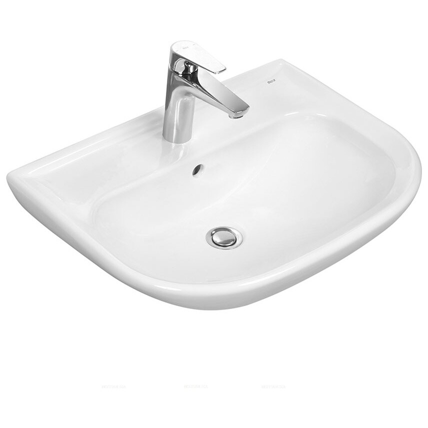 Раковина подвесная 55х42 см белая Roca Access ZRU9307609 - изображение 6