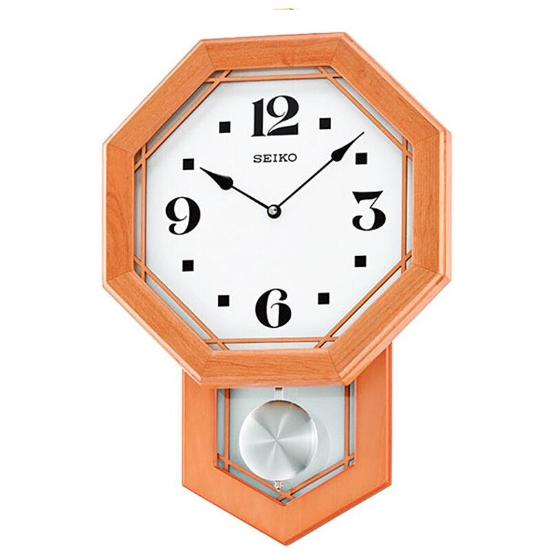 Часы настенные кварцевые деревянные 45х31 см светлый орех QXC226Z