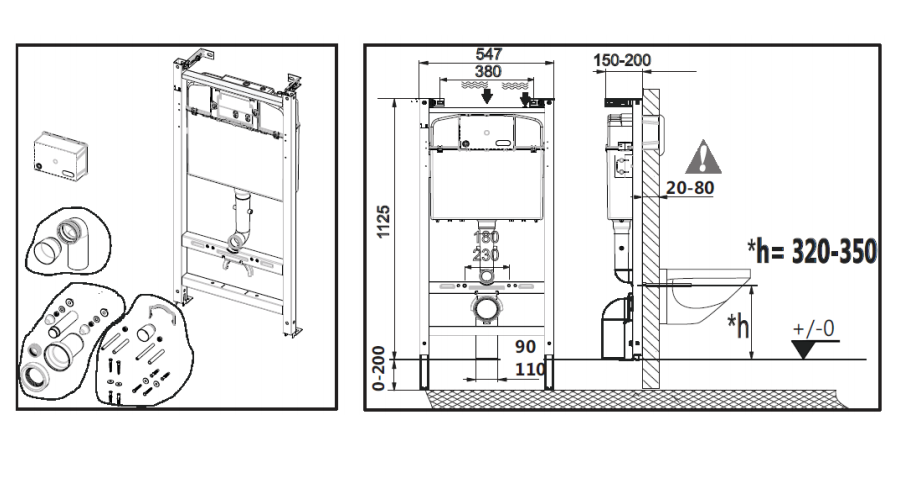 Унитаз подвесной с инсталляцией и кнопкой смыва белый Roca Mateo 893100010 - изображение 5