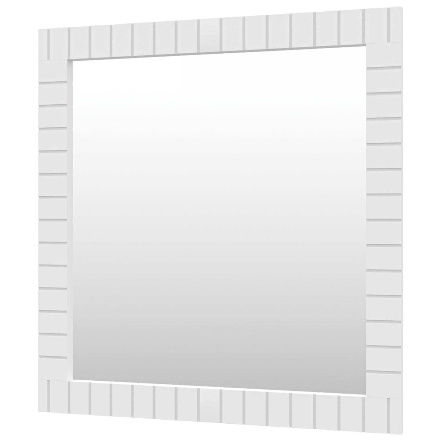 Зеркало настенное квадратное белое Brevita Gloster-80