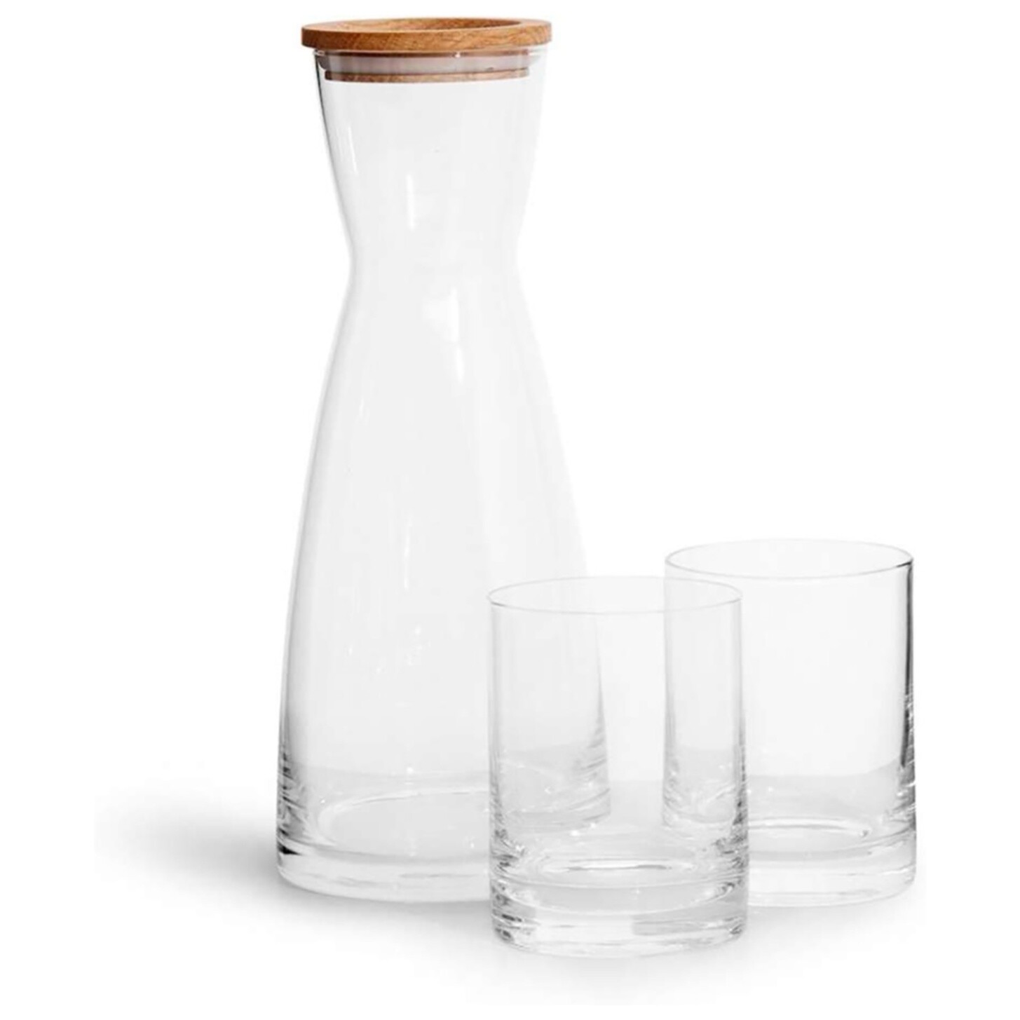 Набор посуды для напитков стеклянный из 3 предметов прозрачный Nature