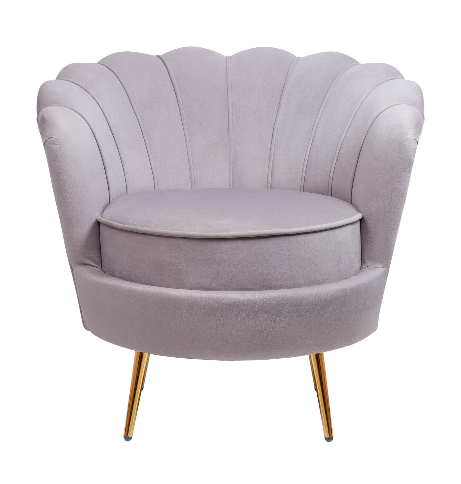 Кресло круглое мягкое серое Pearl