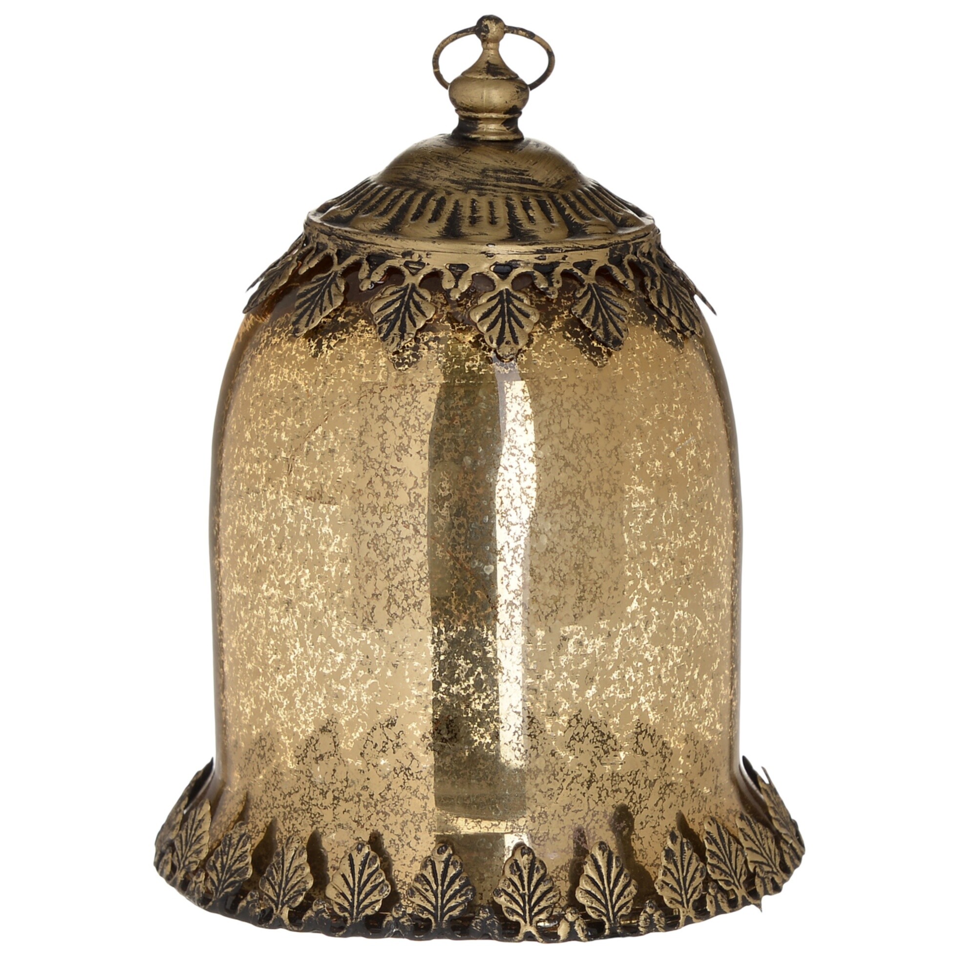 Фонарь металлический со светодиодной лампой 15,5 см золотой Ivory Ace
