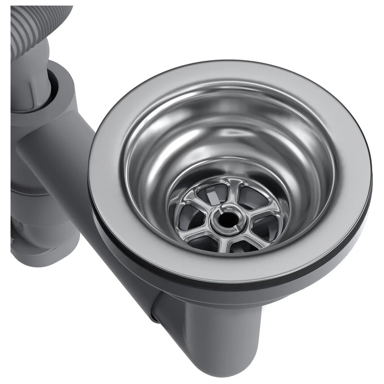 Сифон для кухонной мойки с выпуском полированная сталь Reflexion Arno RX3001SS - изображение 6