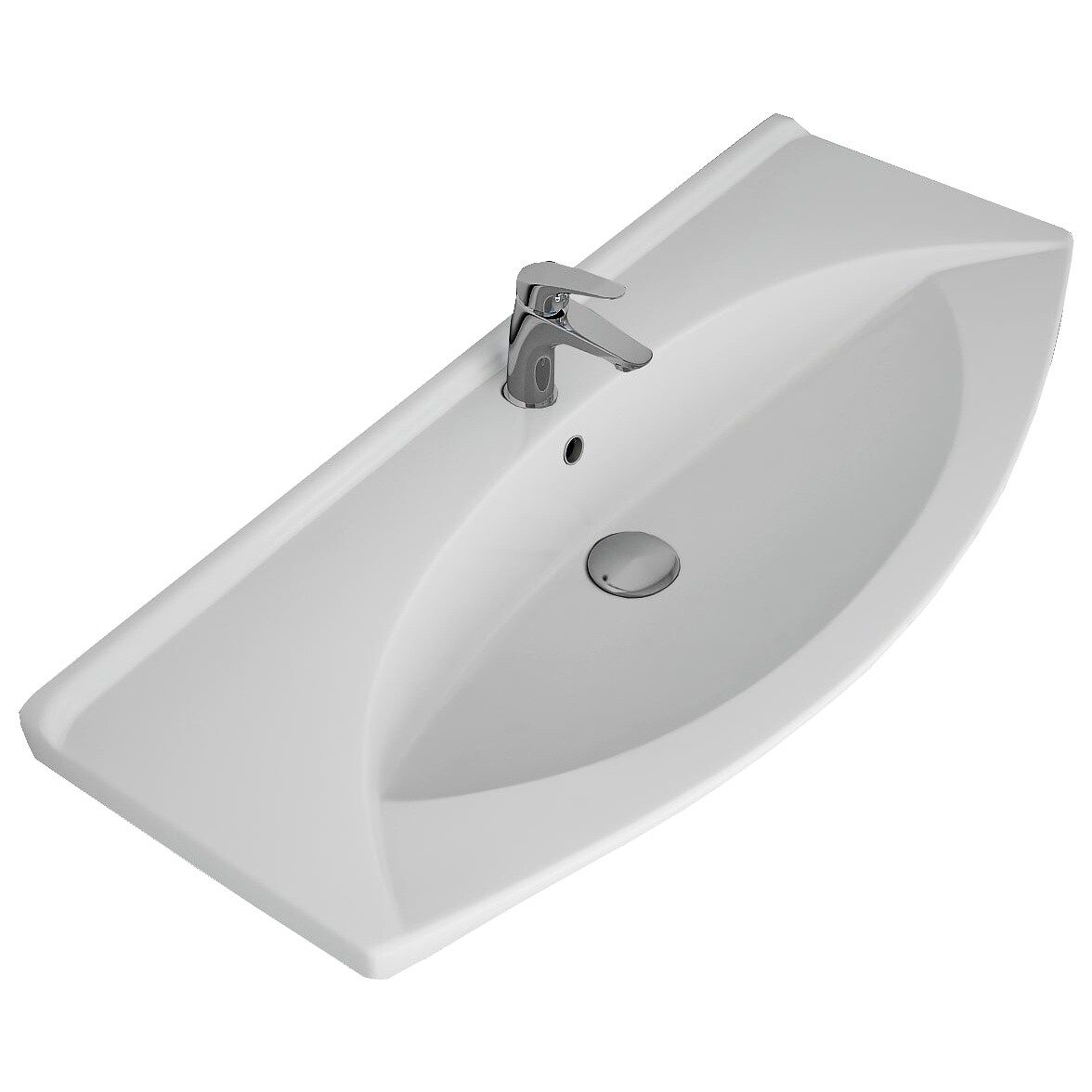 Раковина мебельная полукруглая 105 см белая Dreja "Лагуна" 191683 - изображение 4