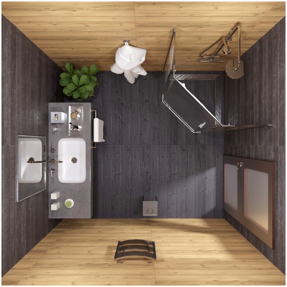 Душевой уголок пятиугольный 100х100 см хром Triton "Дека-Хром" Щ0000056789 - изображение 7