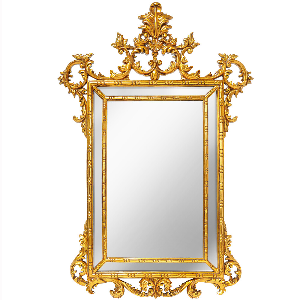 Зеркало настенное в резной раме состаренное золото &quot;Флорентин&quot;
