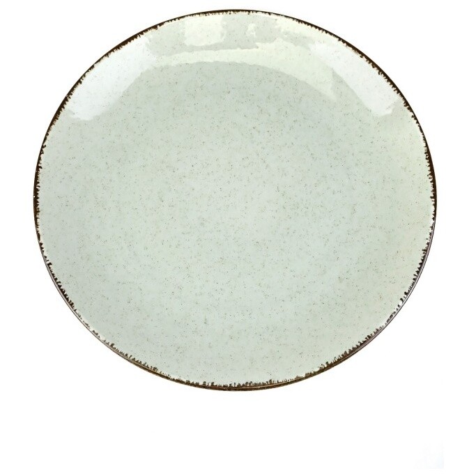 Тарелка фарфоровая плоская 27 см мятная Pearl