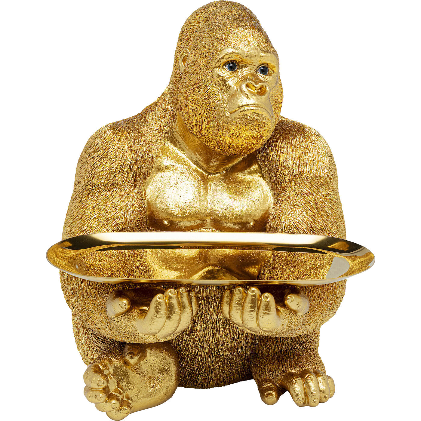 Статуэтка декоративная с подносом золото Gorilla