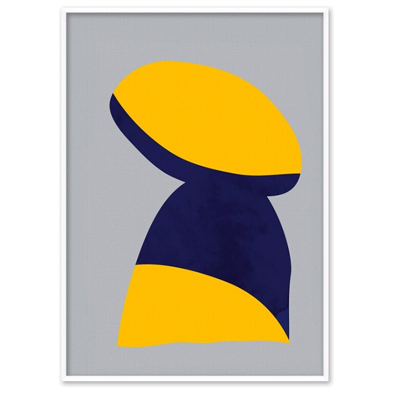 Постер на холсте в алюминиевой раме 50х70 см желтый, синий &quot;Матисс №10&quot;