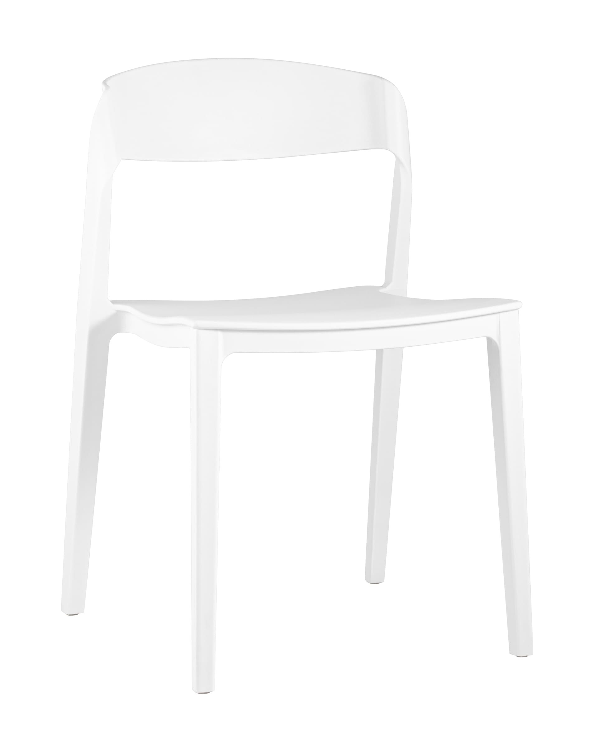 Обеденный стул пластиковый белый Moris