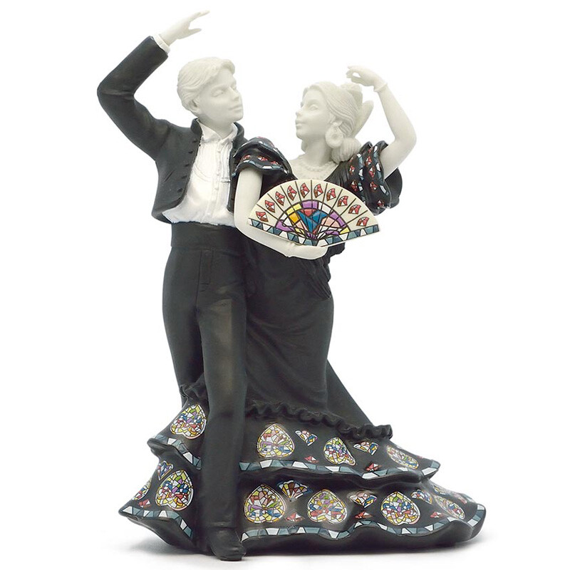 Статуэтка из искусственного камня 20см черная Baile flamenco