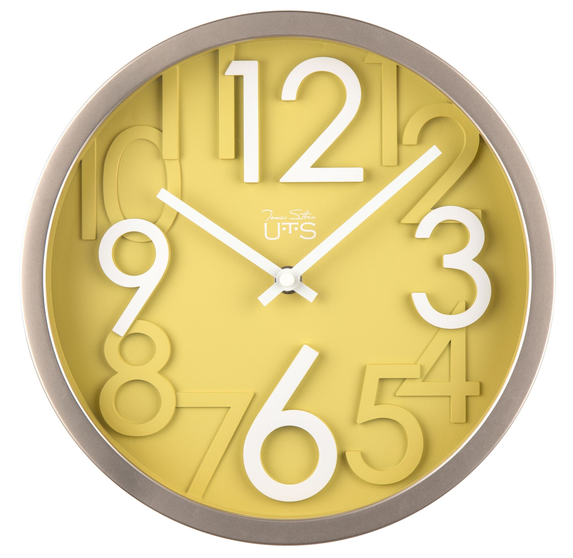 Часы настенные желтые Tomas Stern 9078